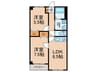大橋禎マンション 2LDKの間取り