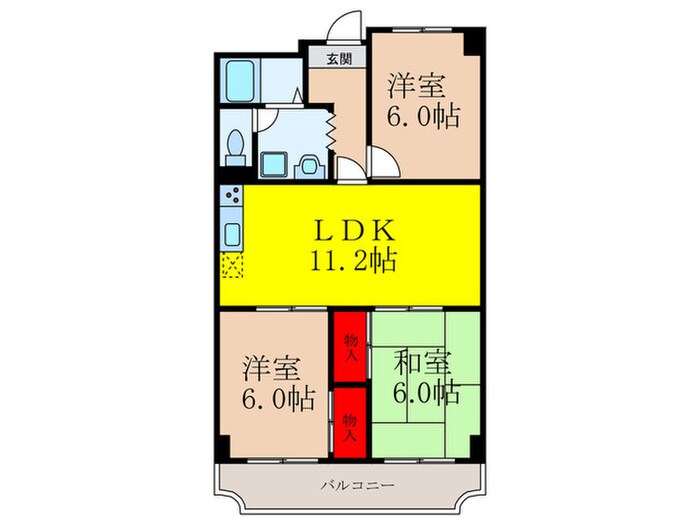 間取り図 ハイツネ－バ－Ⅱ