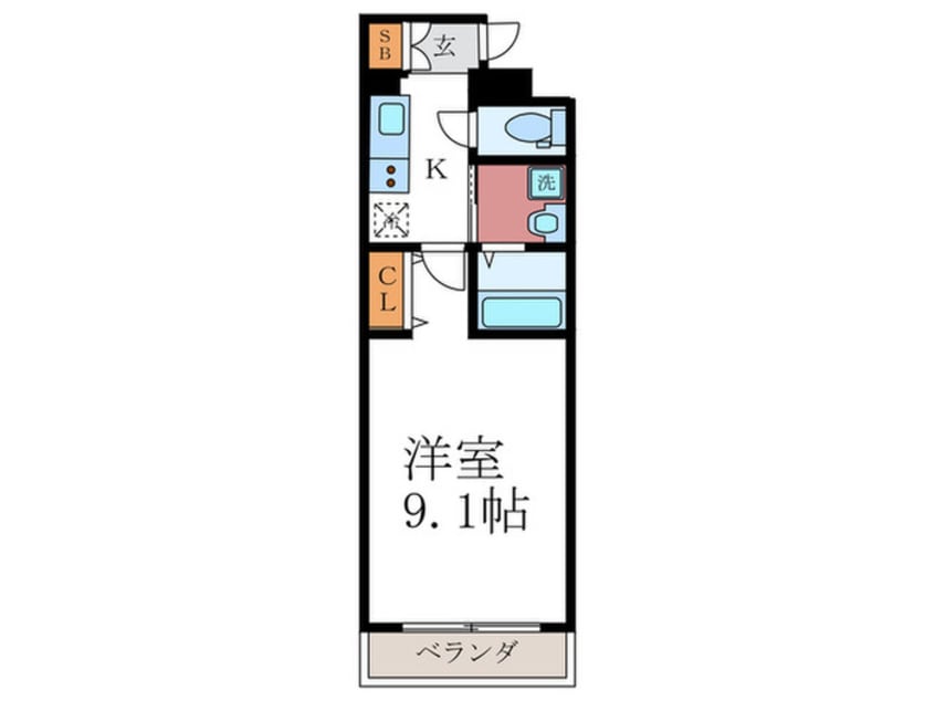間取図 Delizia三条堀川