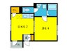 F+style上田1号館 1DKの間取り