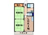 嵐山グリーンハイツ 2LDKの間取り