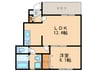 プリズムⅠ 1LDKの間取り