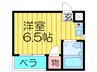 枚方パークアイランド１２５ 1Rの間取り