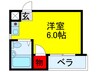 枚方パークアイランド１２５ 1Rの間取り