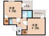 アメニティ新大阪四番館 2Kの間取り