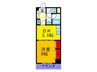 ハ－モニ－ 1DKの間取り