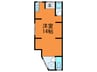 やなぎハイツ 1Rの間取り