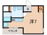 エスペランサ伊丹 1Rの間取り