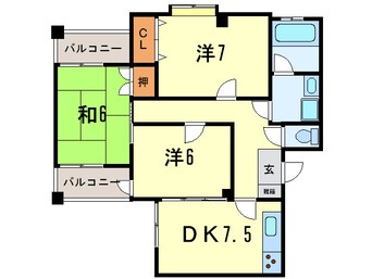 間取図 ﾊｲﾂＦＩＧ.ＴＲＥＥ