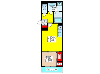 間取図 フェリオ桃谷