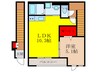 ラ・ディヴェルテンテ 1LDKの間取り
