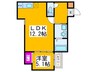 フジパレス中百舌鳥駅南 1LDKの間取り