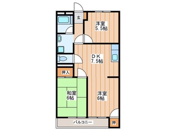 間取図 コ－ポナカガワ