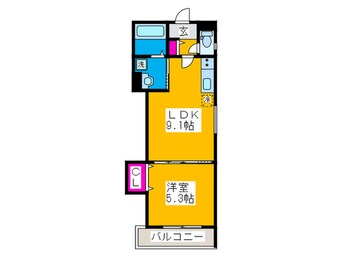 間取図 ラモーナ巽北Ⅱ