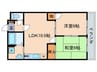 ホワイトレ－ク 2LDKの間取り