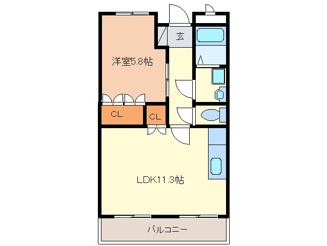間取り図 アシュ－レ東岸和田