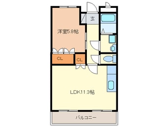 間取図 アシュ－レ東岸和田