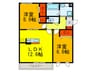 セクレ－ル北本町Ｃ棟 2LDKの間取り
