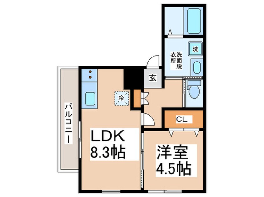 間取図 仮）泉佐野市笠松Ａ棟　新築工事