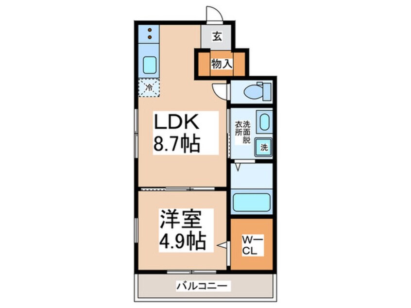 間取図 仮）泉佐野市笠松Ａ棟　新築工事