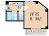 サン吉仲 1Kの間取り
