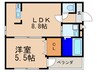 フジパレス山之内Ⅲ番館 1LDKの間取り