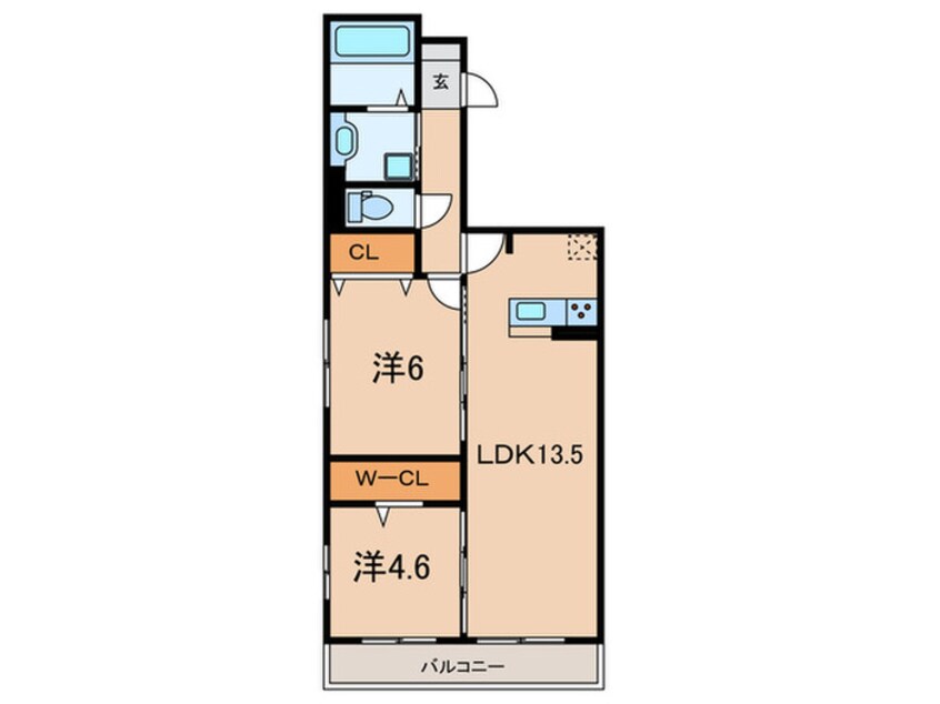 間取図 オルテンシア魚崎中町