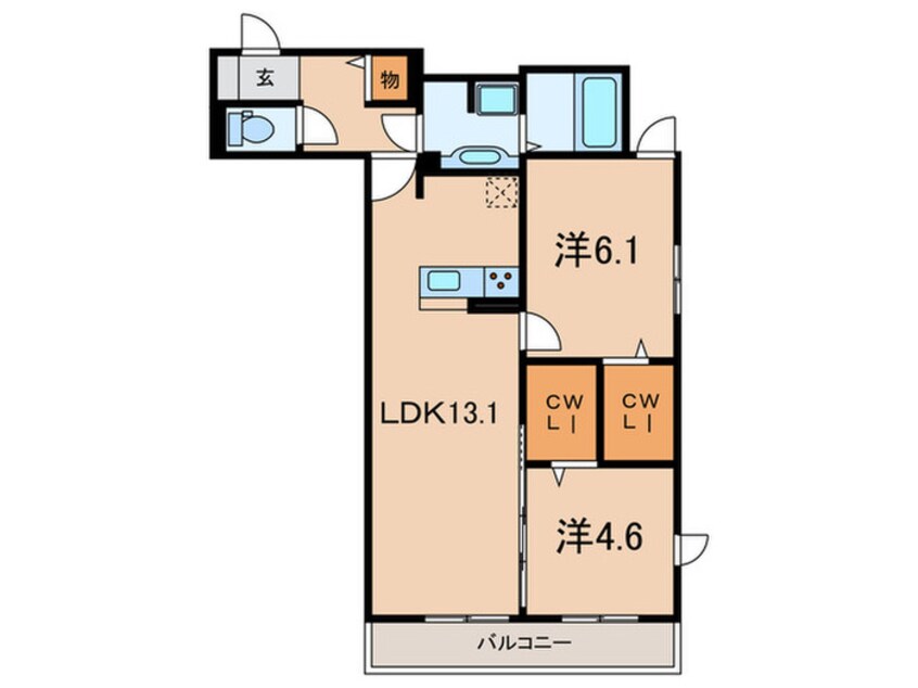 間取図 オルテンシア魚崎中町