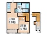 仮)エテルネル8 1LDKの間取り