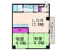 ファゼンダ宮野 2LDKの間取り