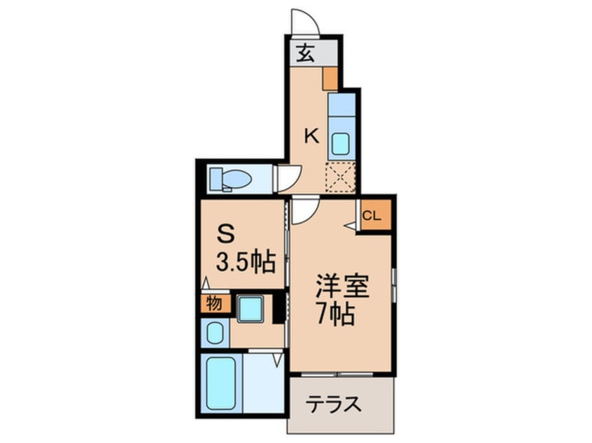 間取図 カザリベ城陽駅前