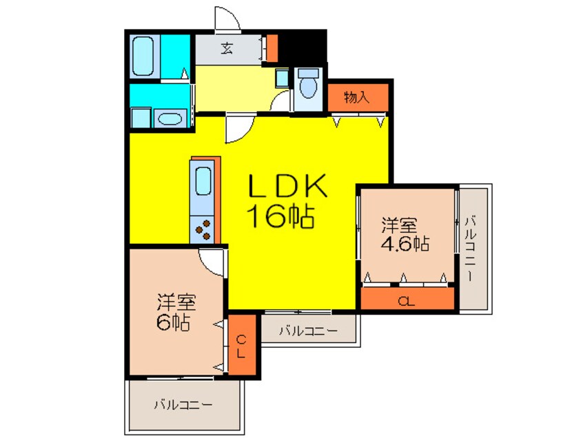 間取図 ファイブコ－ト向丘