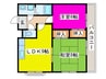 グリーンヒル草部 2LDKの間取り