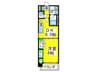 CITY　SPIRE難波WEST 1DKの間取り