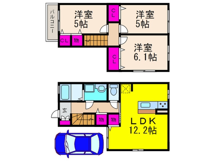 間取り図 中利産業メゾネット