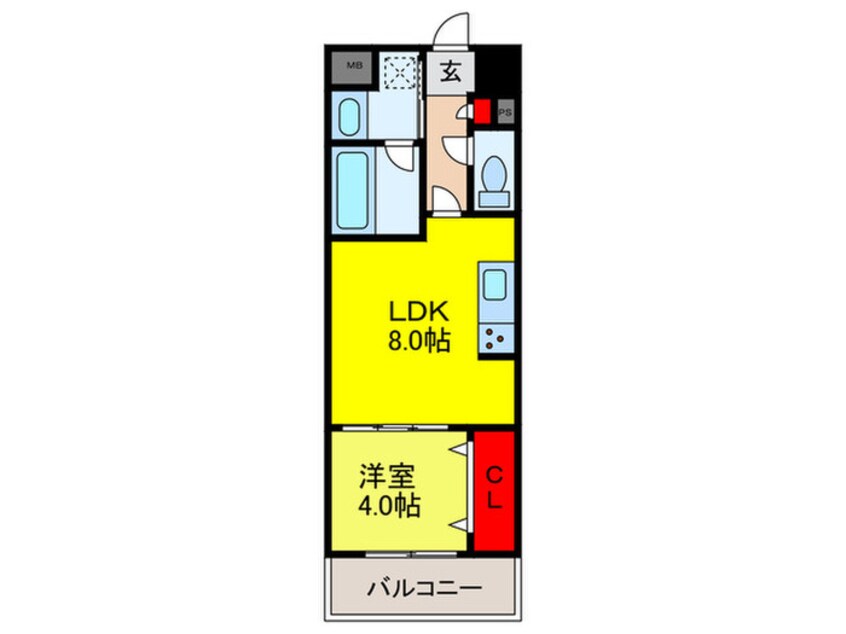 間取図 スタシオン河内山本