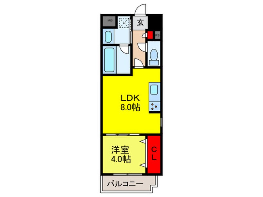 間取図 スタシオン河内山本