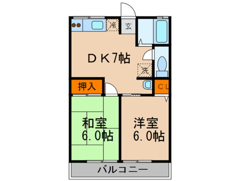 間取図 シティ－ハイム長田