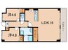 ＬＵＸＥ武庫之荘 2LDKの間取り