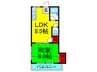 メーベルハイツ 1LDKの間取り