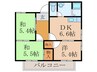 サニーコート勧 3DKの間取り