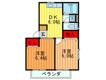 間取図 リヴィエール・シャン西禁野