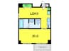ブランカ堺東 1LDKの間取り