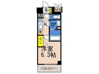 間取図 プレサンスKOBEグレンツ(1302)