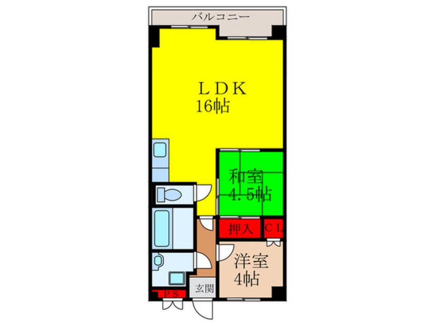 間取図 シャルマン山手