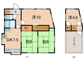 間取図 塩屋町9丁目貸家