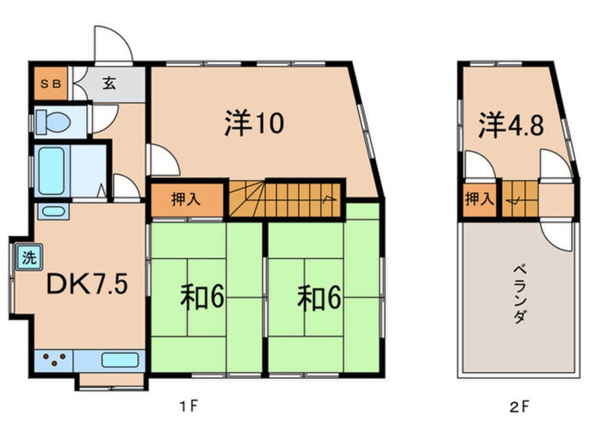 間取図 塩屋町9丁目貸家