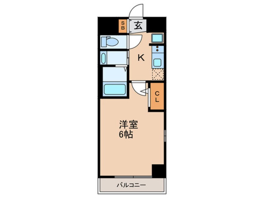 間取図 エステムコート神戸湊町(806)