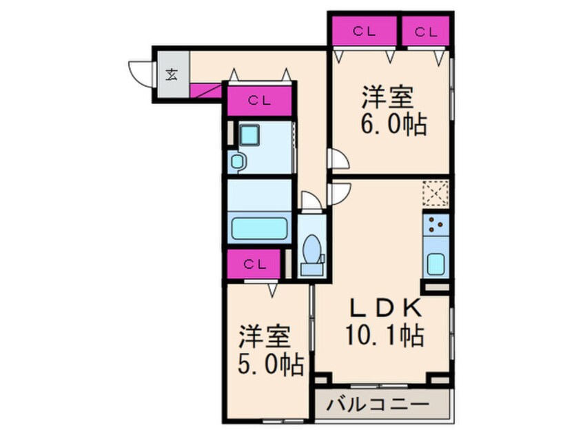 間取図 フォレ・リヴィエール