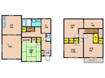 間取図 京田辺市山手東１丁目貸家